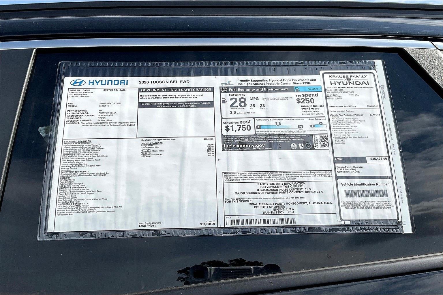 2026 Hyundai TUCSON SEL FWD