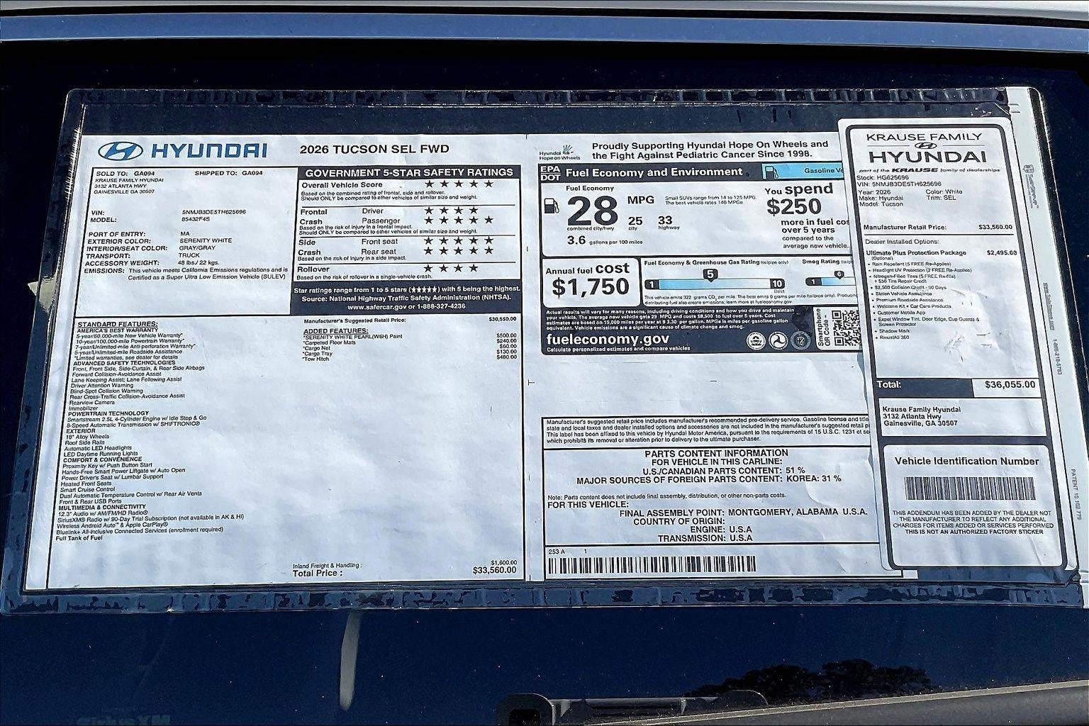 2026 Hyundai TUCSON SEL FWD