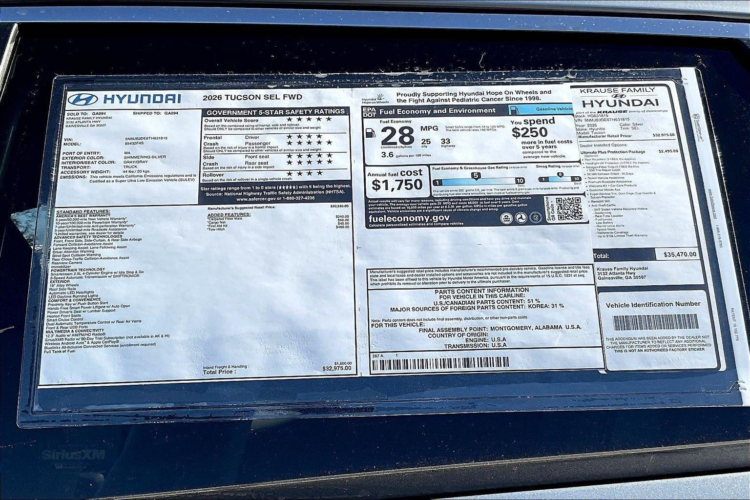 2026 Hyundai TUCSON SEL FWD