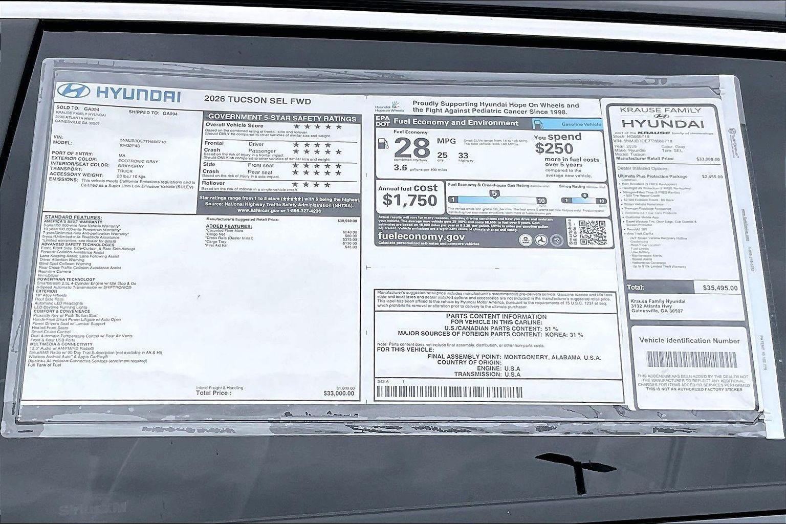 2026 Hyundai TUCSON SEL FWD