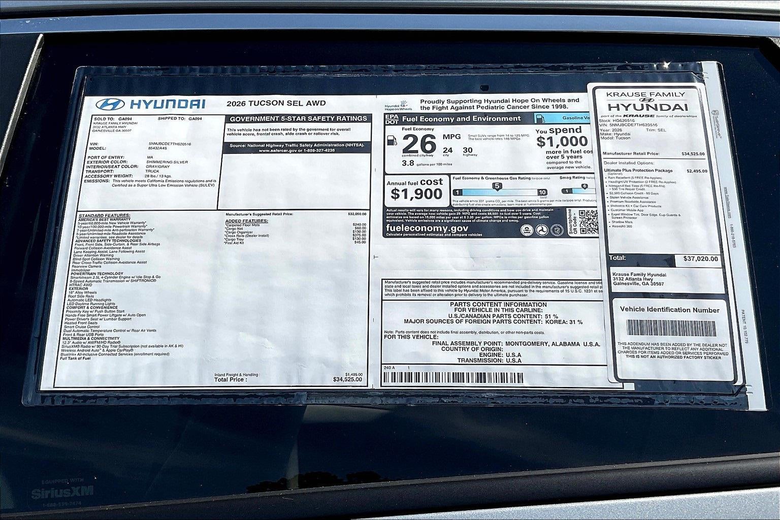 2026 Hyundai TUCSON SEL AWD