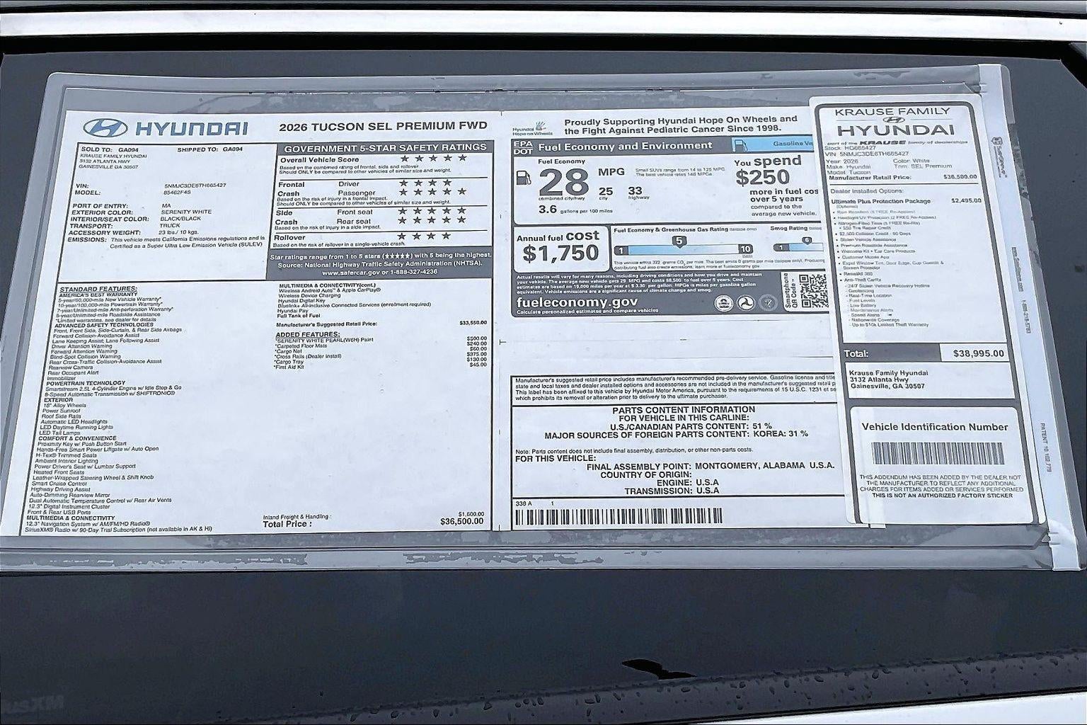 2026 Hyundai TUCSON SEL Premium FWD