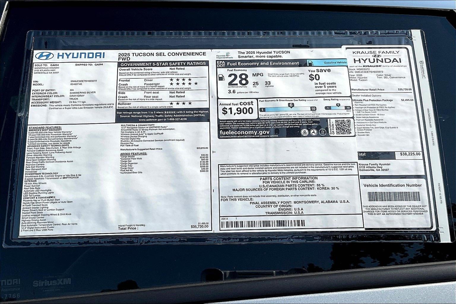 2025 Hyundai TUCSON SEL Convenience FWD