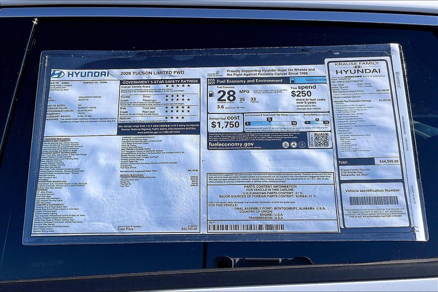 2026 Hyundai TUCSON Limited FWD