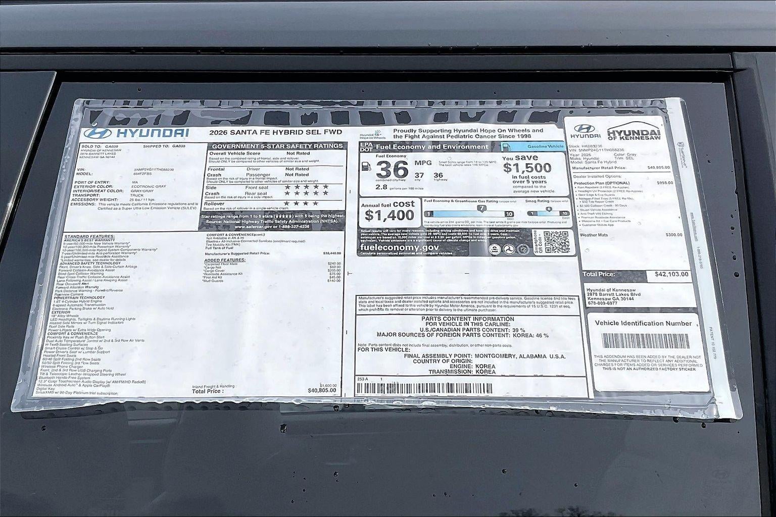 2026 Hyundai SANTA FE HYBRID SEL