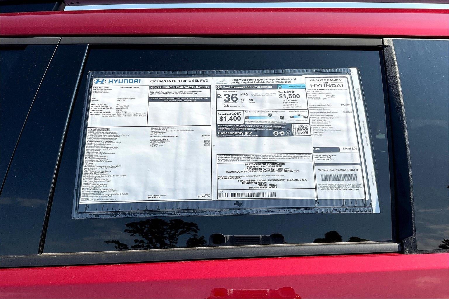 2026 Hyundai SANTA FE HYBRID SEL