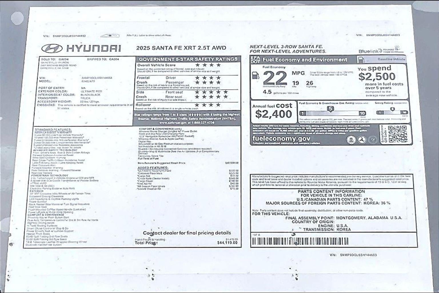 2025 Hyundai SANTA FE XRT AWD