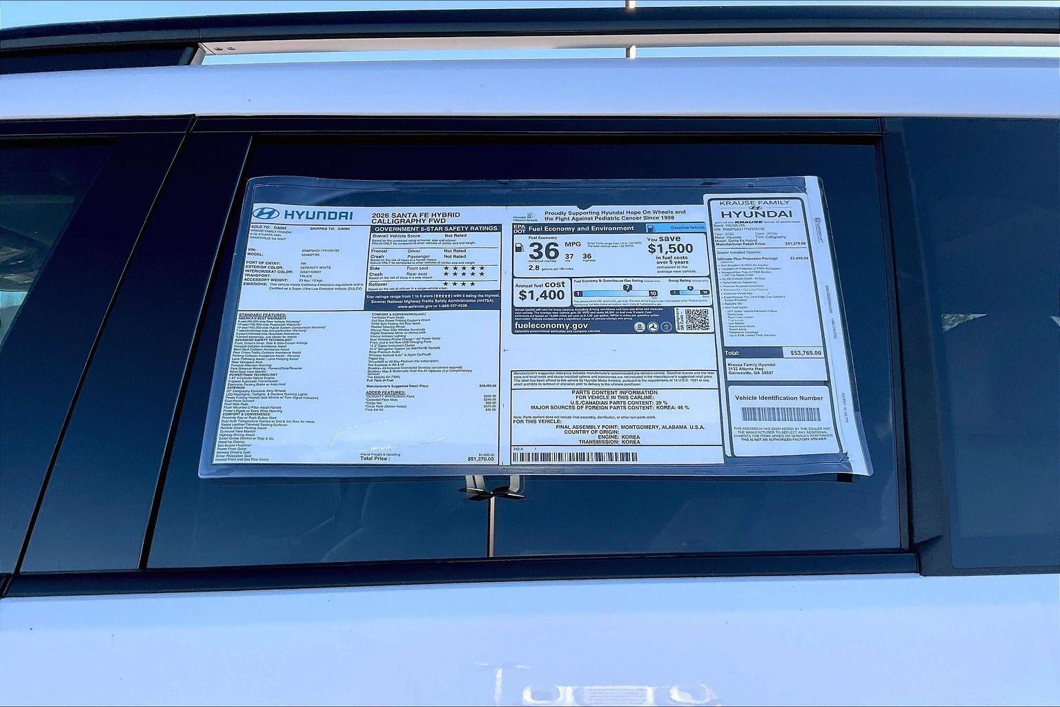 2026 Hyundai SANTA FE HYBRID Calligraphy