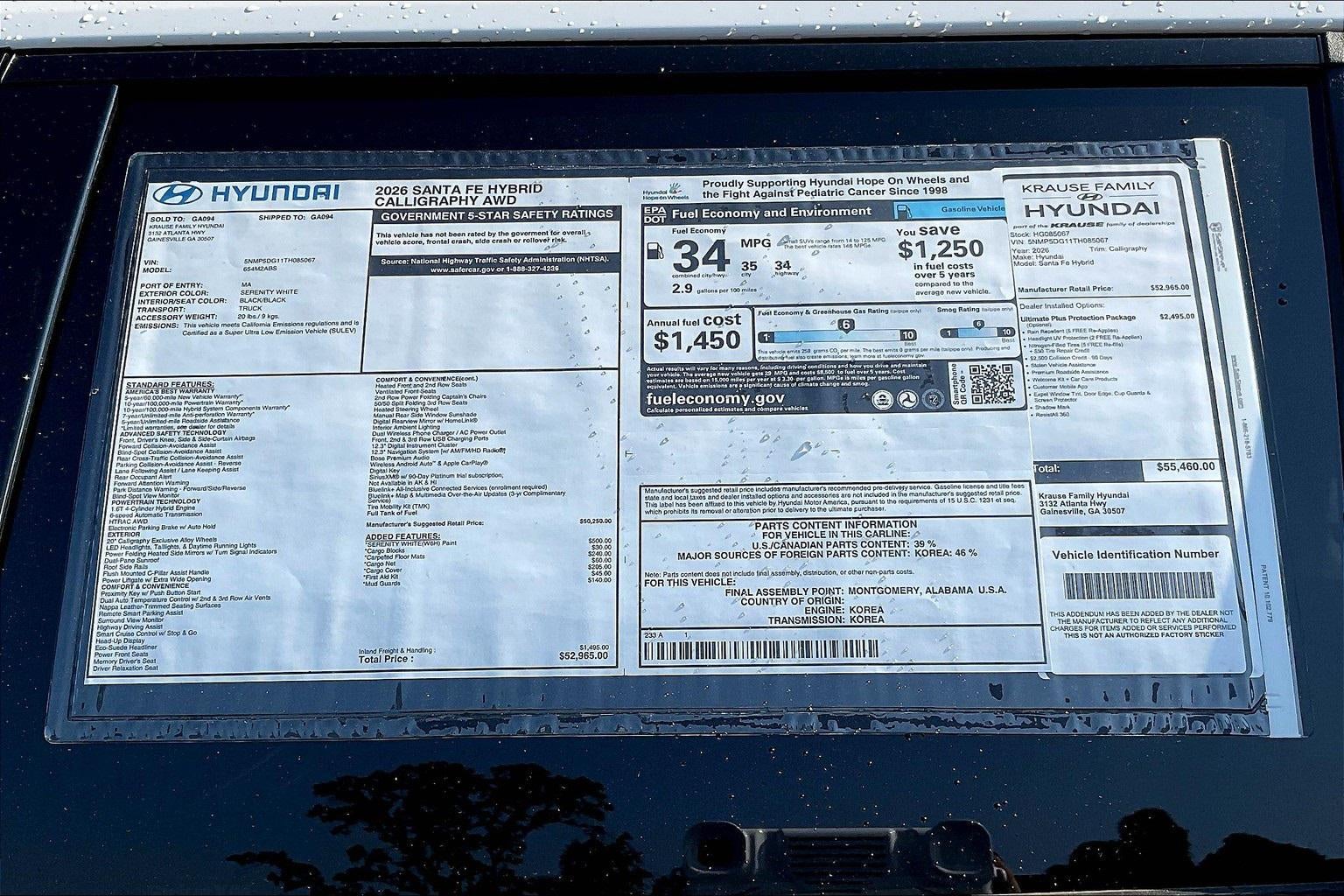 2026 Hyundai SANTA FE HYBRID Calligraphy