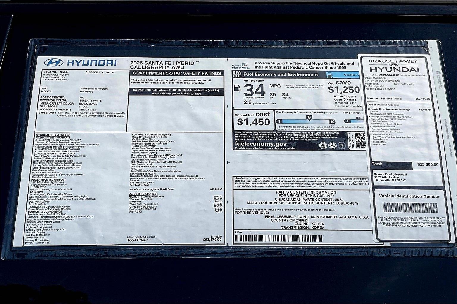 2026 Hyundai SANTA FE HYBRID Calligraphy