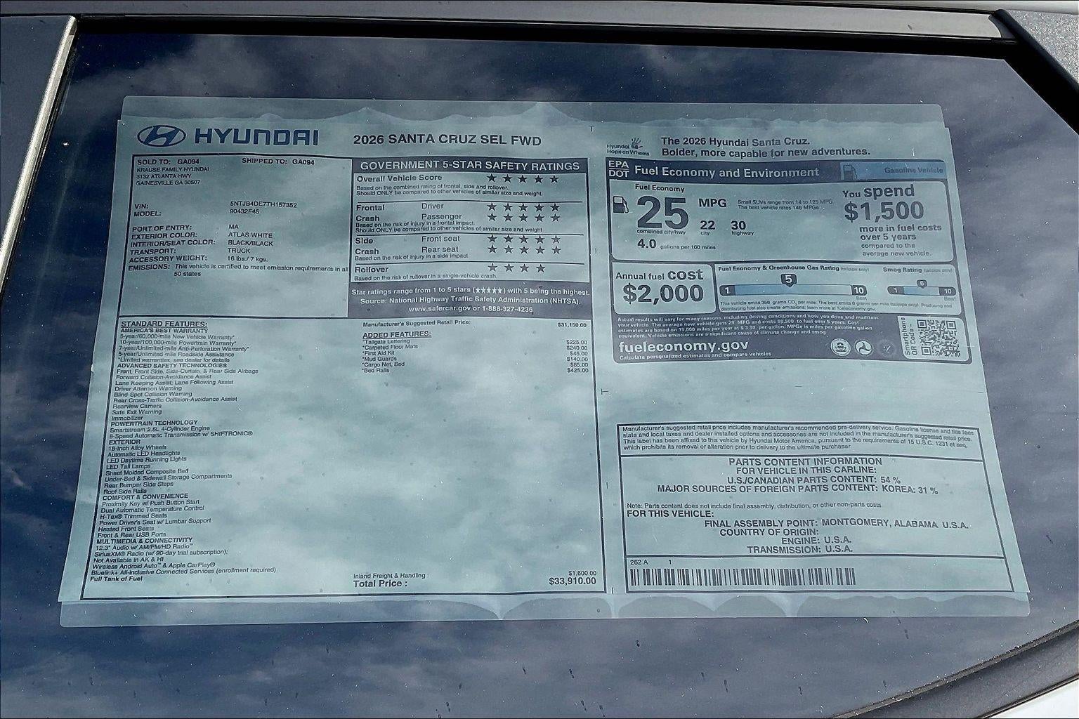 2026 Hyundai SANTA CRUZ SEL FWD