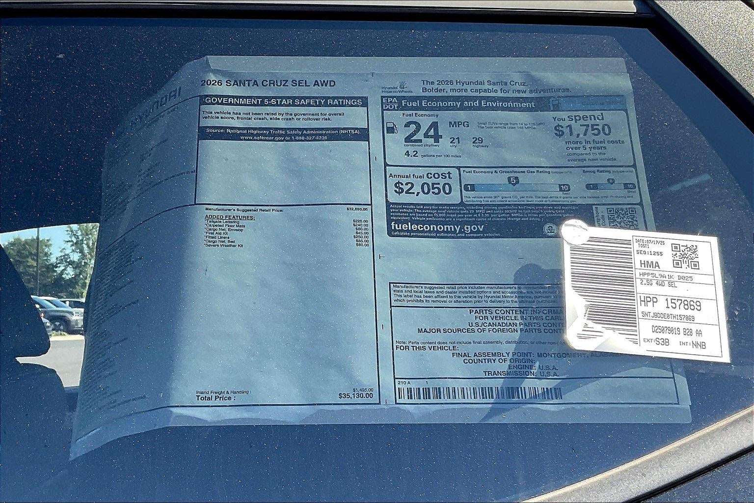2026 Hyundai SANTA CRUZ SEL AWD