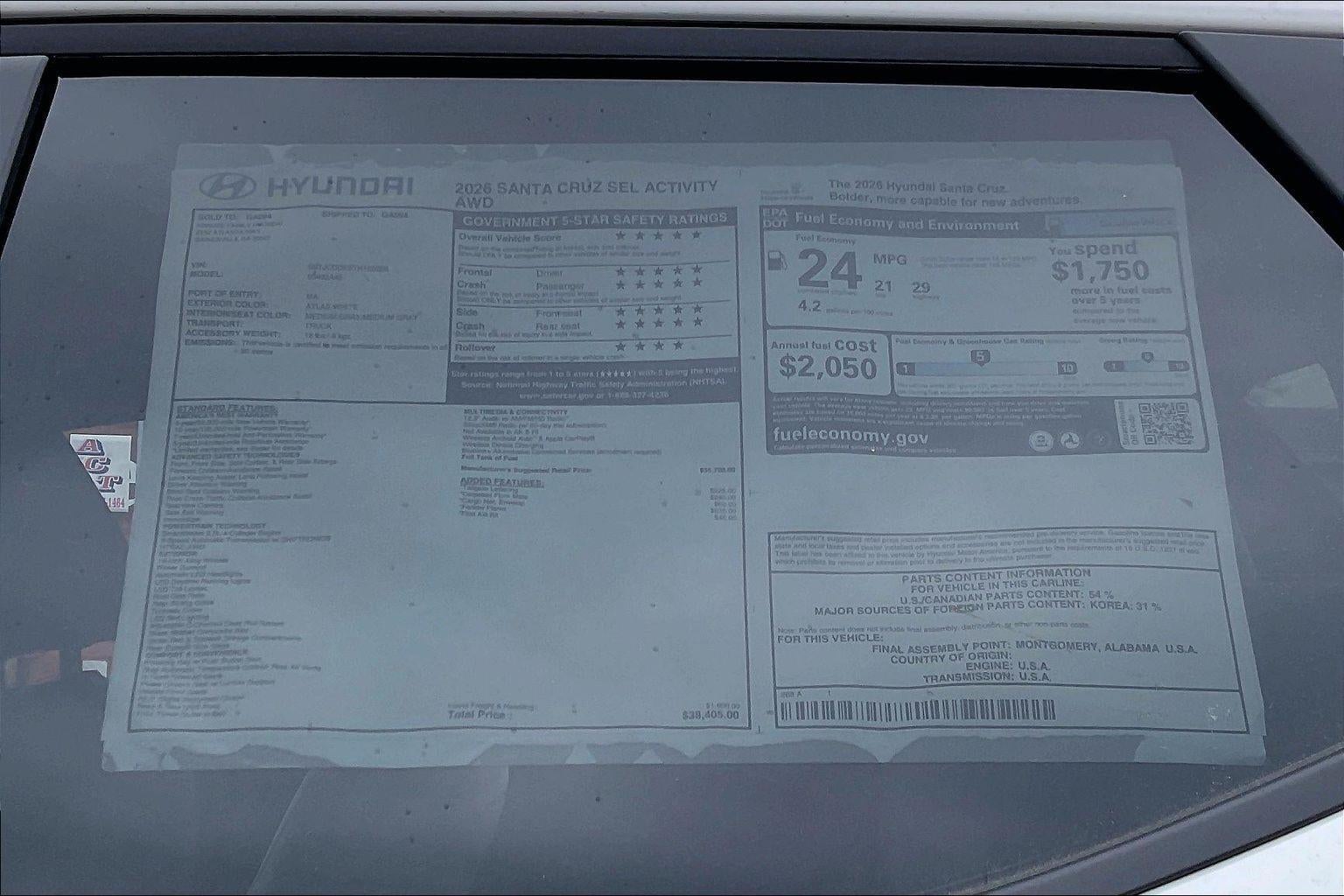 2026 Hyundai SANTA CRUZ SEL Activity AWD