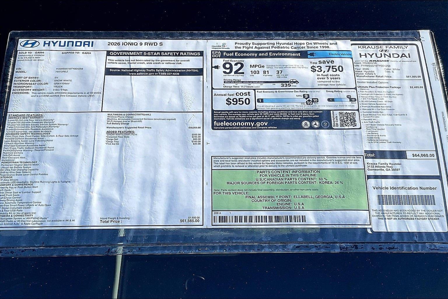 2026 Hyundai IONIQ 9 S