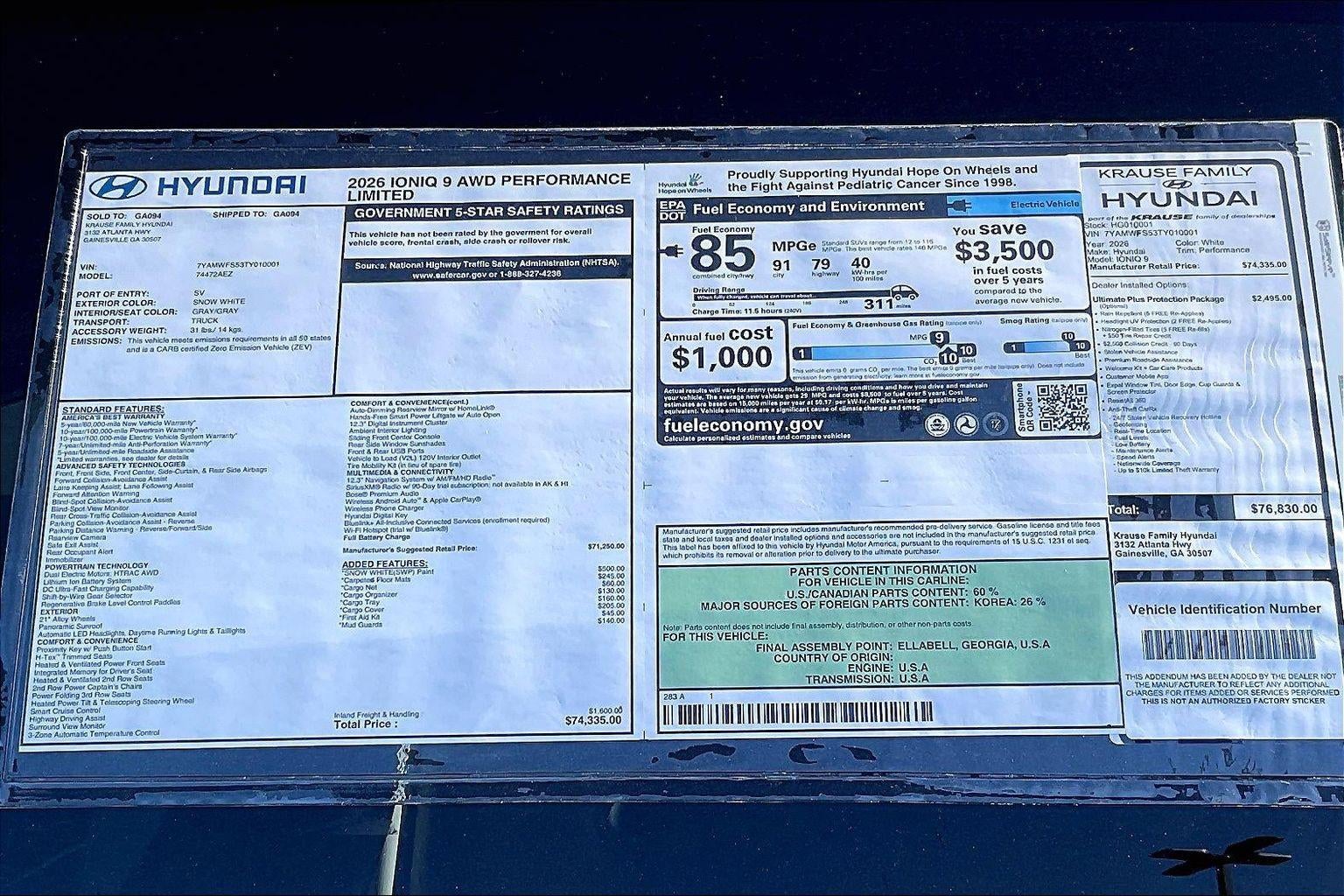 2026 Hyundai IONIQ 9 Performance Limited