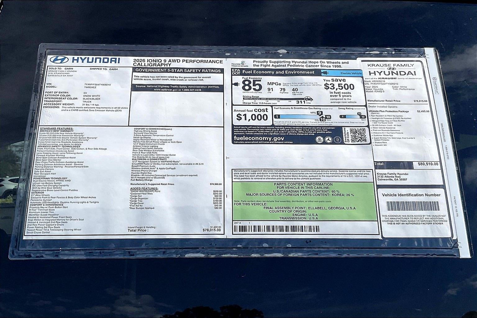 2026 Hyundai IONIQ 9 Performance Calligraphy