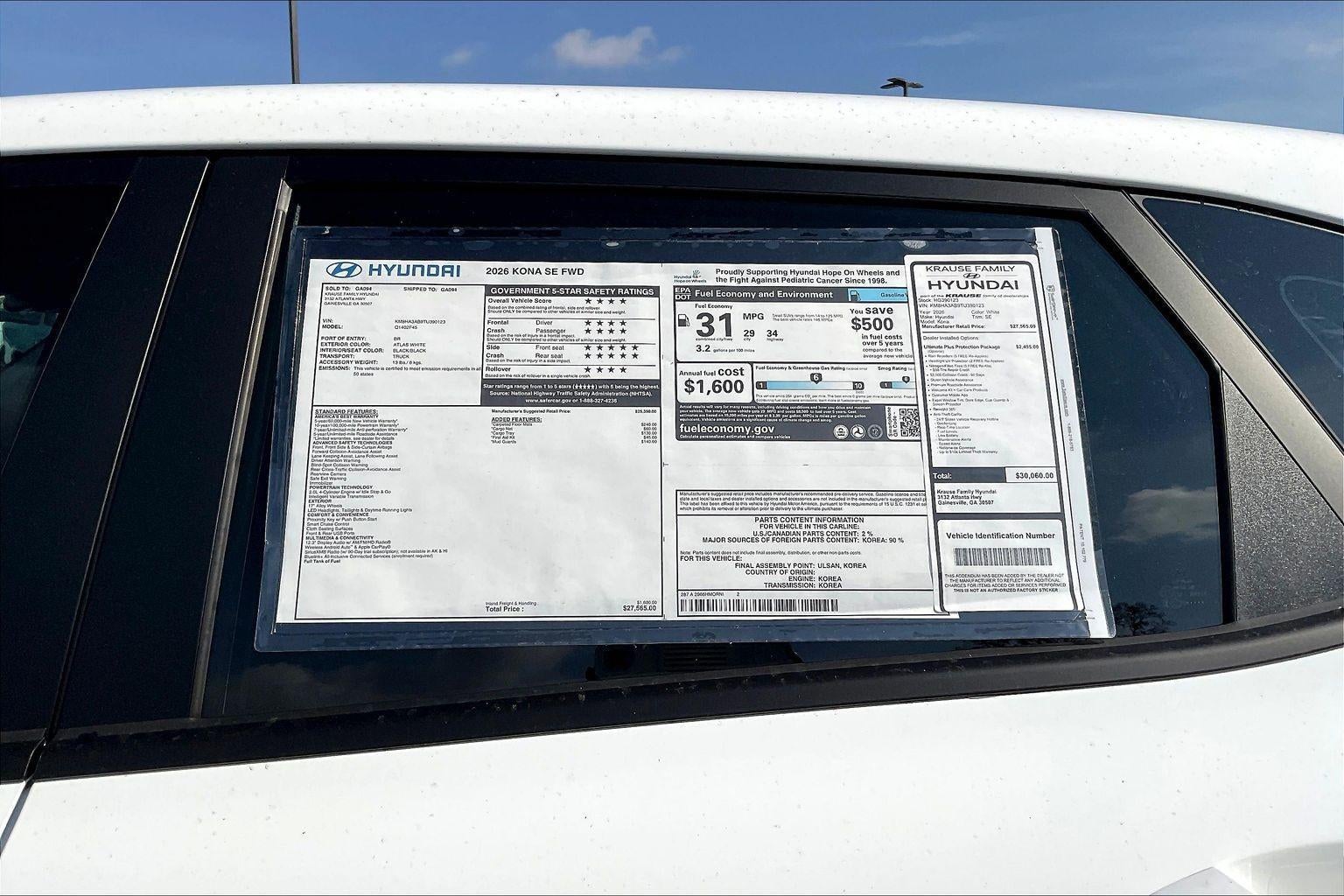 2026 Hyundai KONA SE FWD