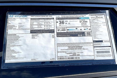 2026 Hyundai TUCSON HYBRID SEL AWD