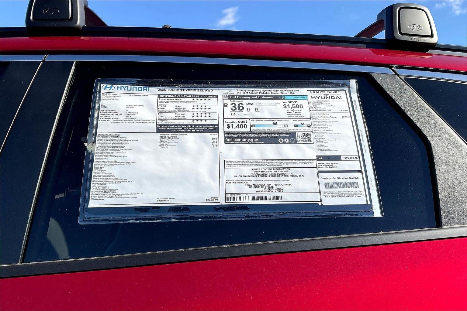 2026 Hyundai TUCSON HYBRID SEL AWD