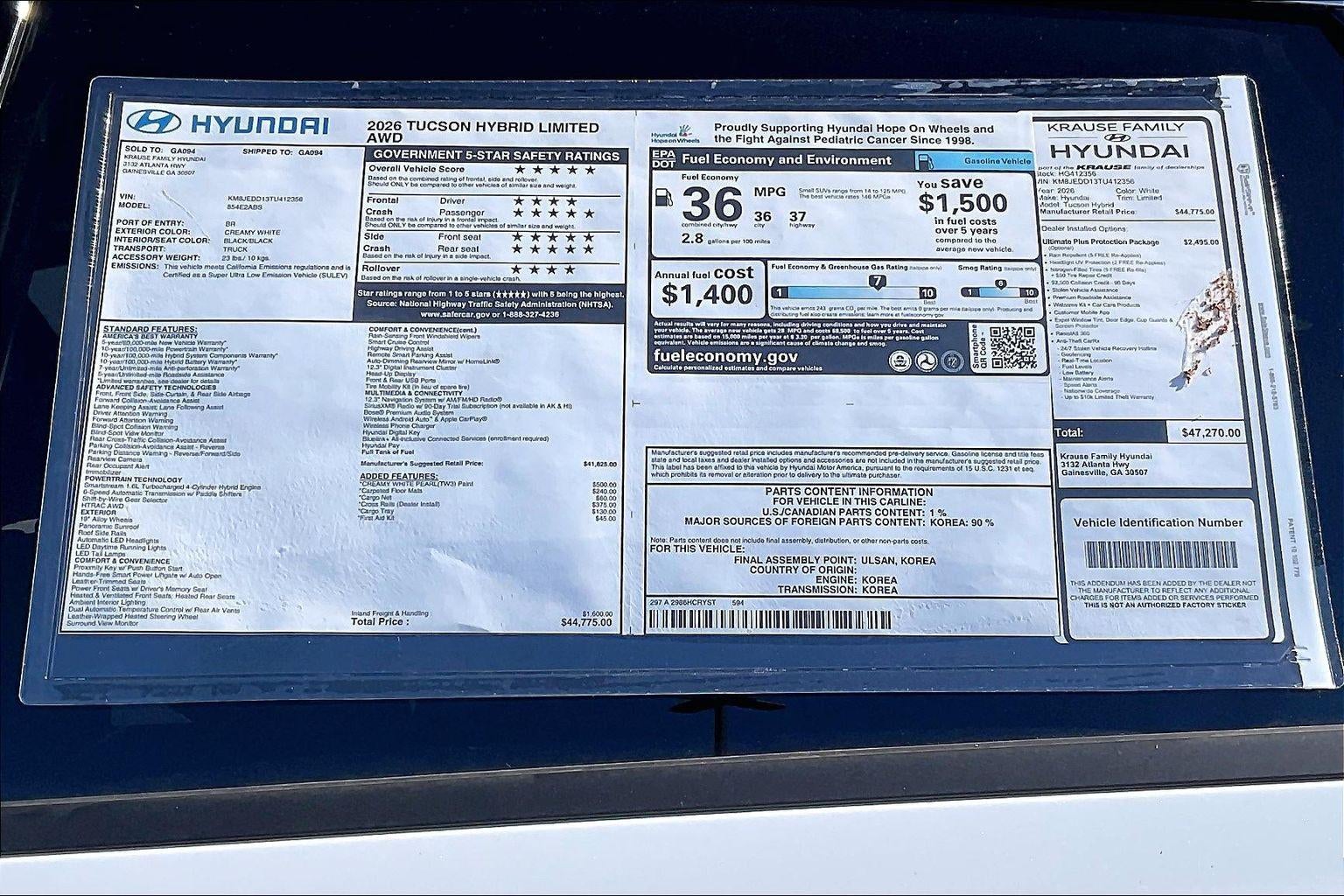 2026 Hyundai TUCSON HYBRID Limited