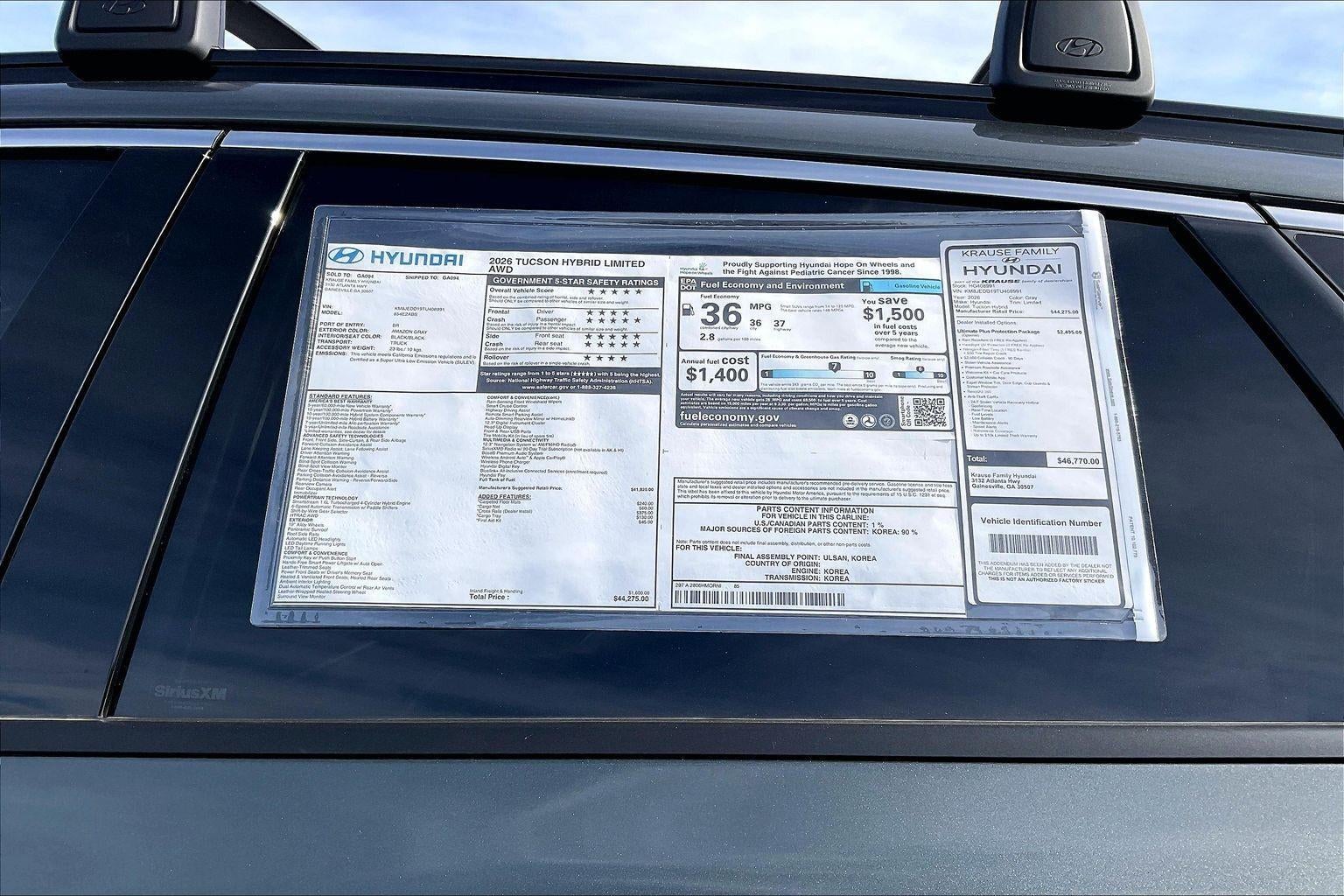 2026 Hyundai TUCSON HYBRID Limited