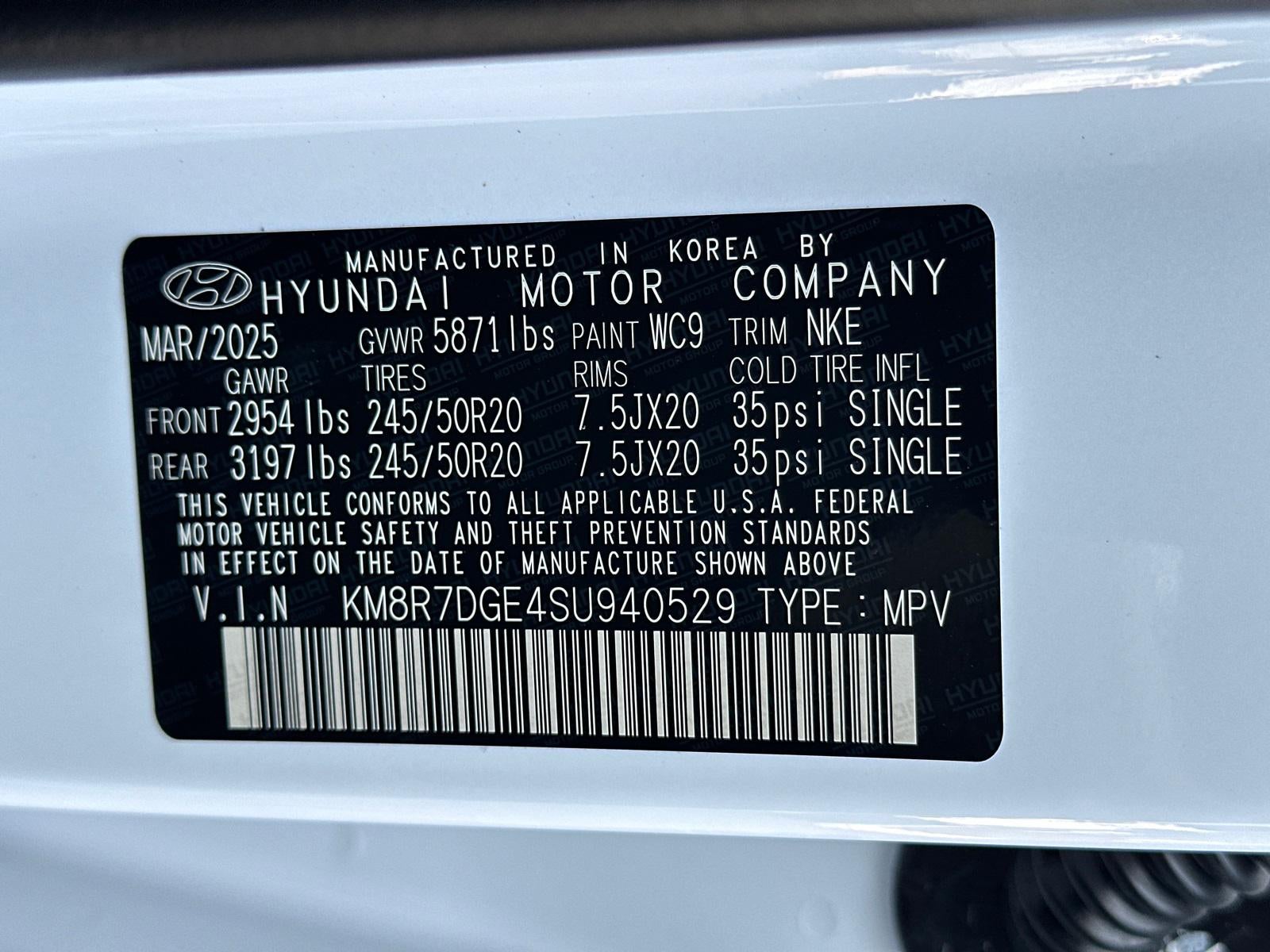 2025 Hyundai PALISADE Calligraphy Night Edition AWD