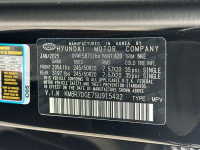 2025 Hyundai PALISADE Calligraphy Night Edition AWD