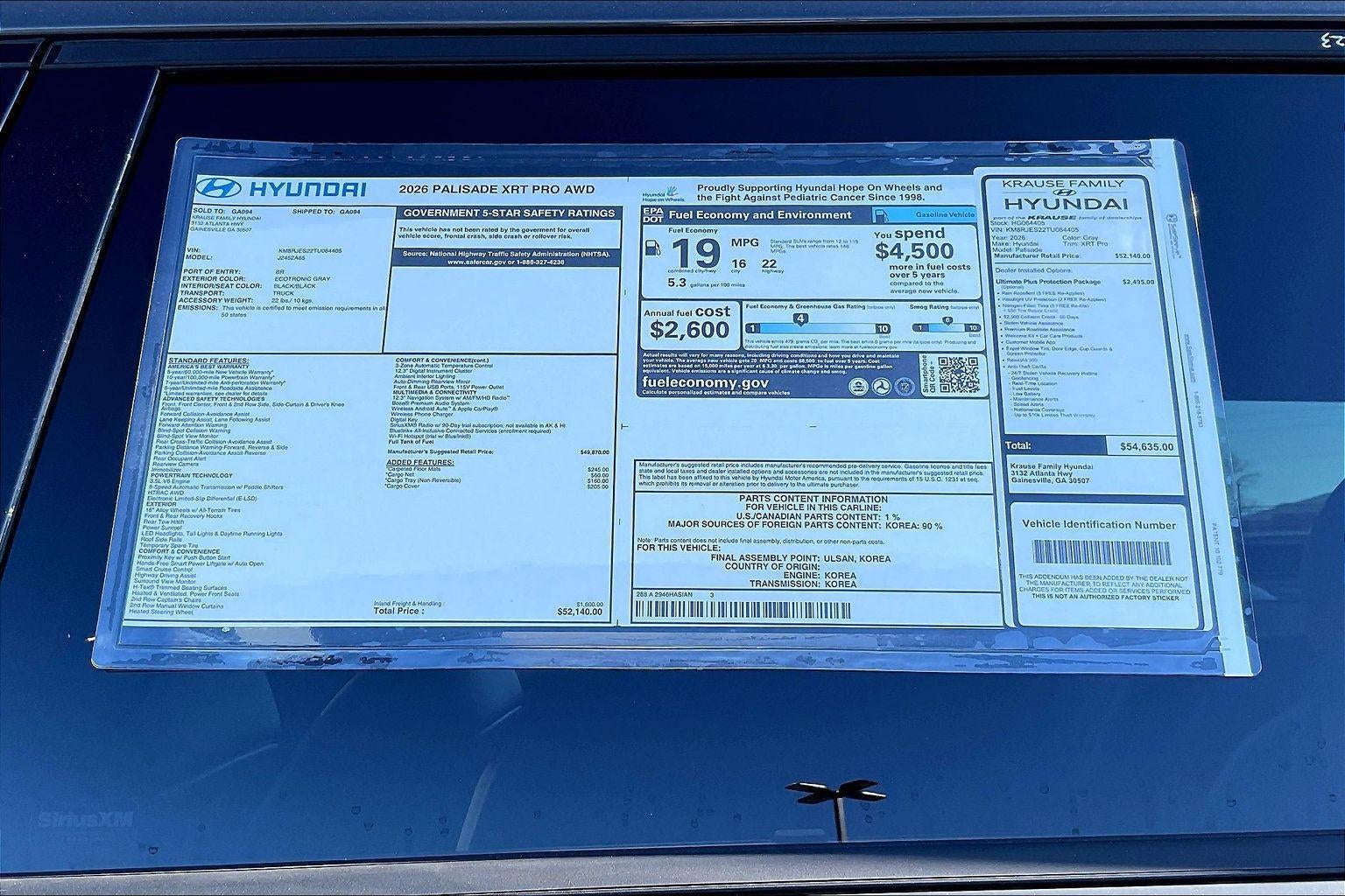 2026 Hyundai PALISADE XRT Pro