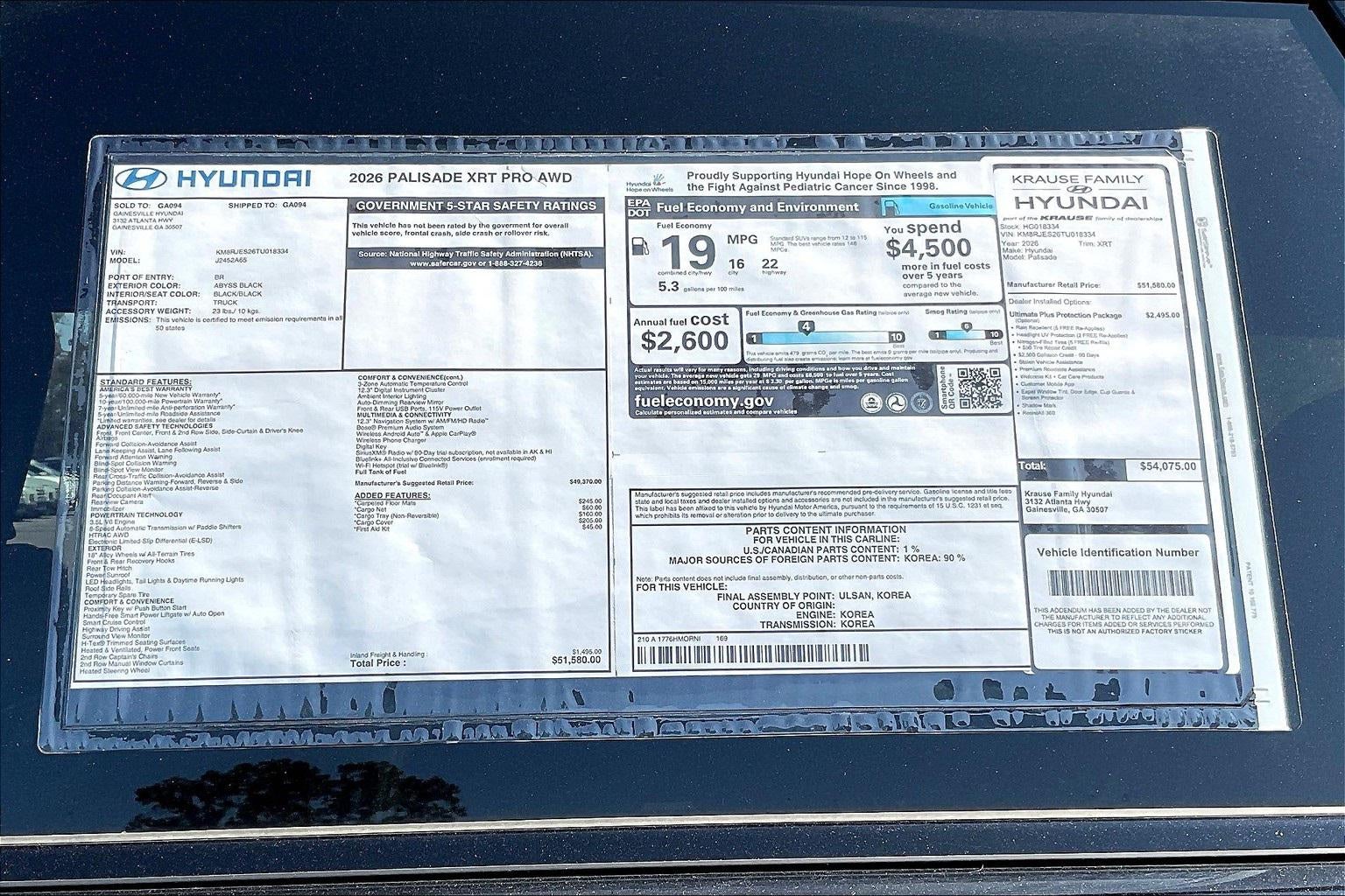 2026 Hyundai PALISADE XRT Pro