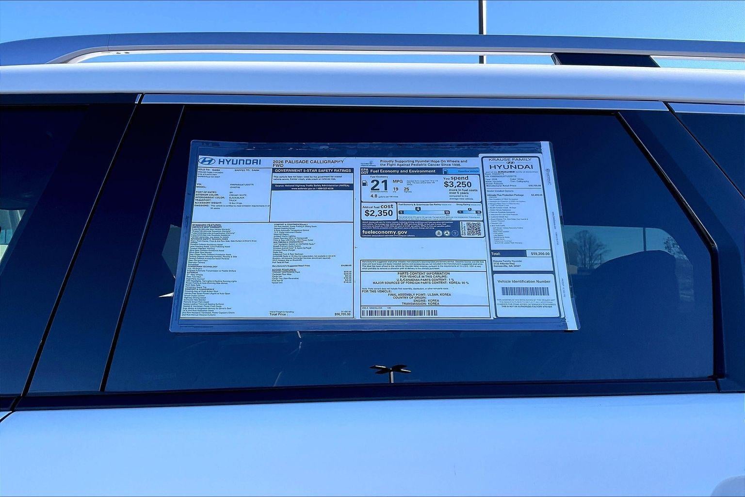 2026 Hyundai PALISADE Calligraphy FWD