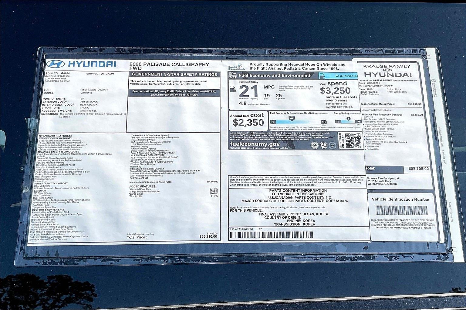 2026 Hyundai PALISADE Calligraphy FWD