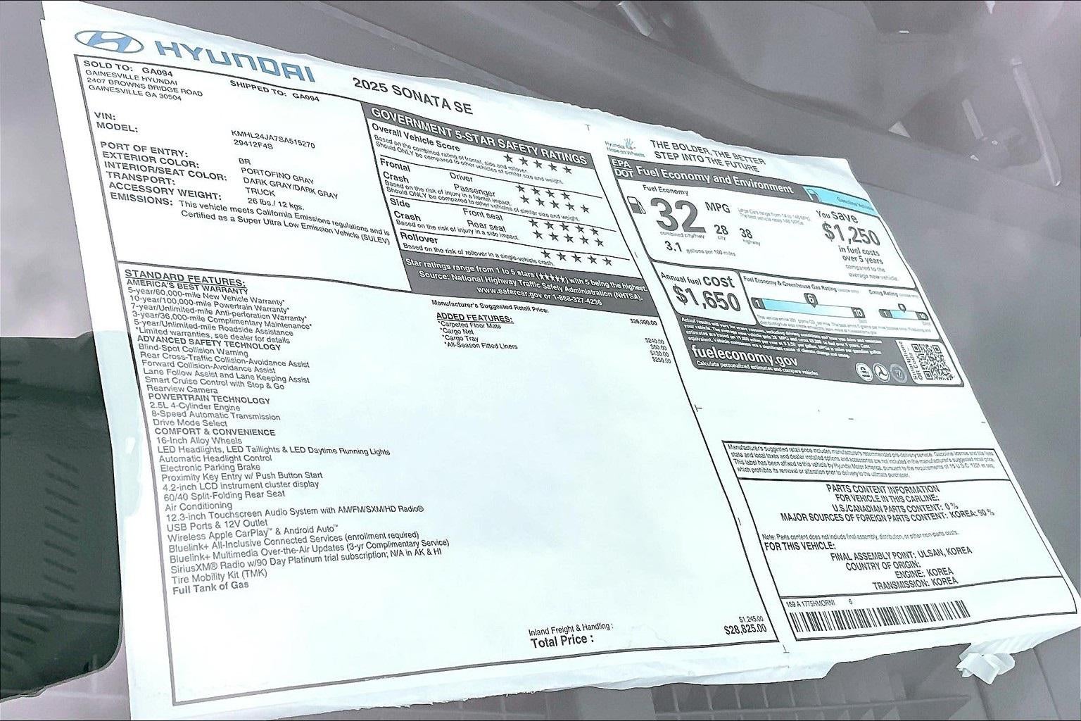2025 Hyundai SONATA SE
