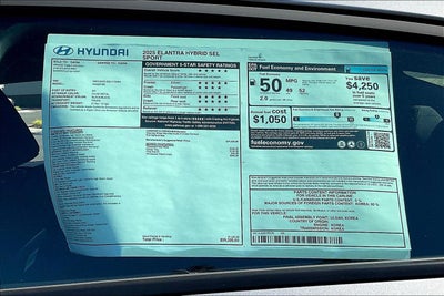 2025 Hyundai ELANTRA HYBRID SEL Sport