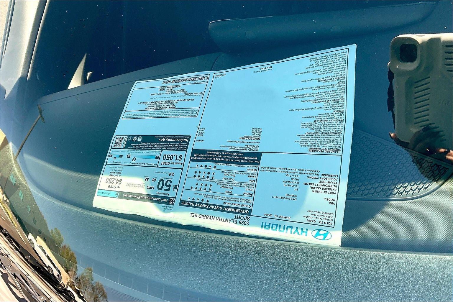 2025 Hyundai ELANTRA HYBRID SEL Sport