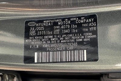 2025 Hyundai ELANTRA HYBRID SEL Sport