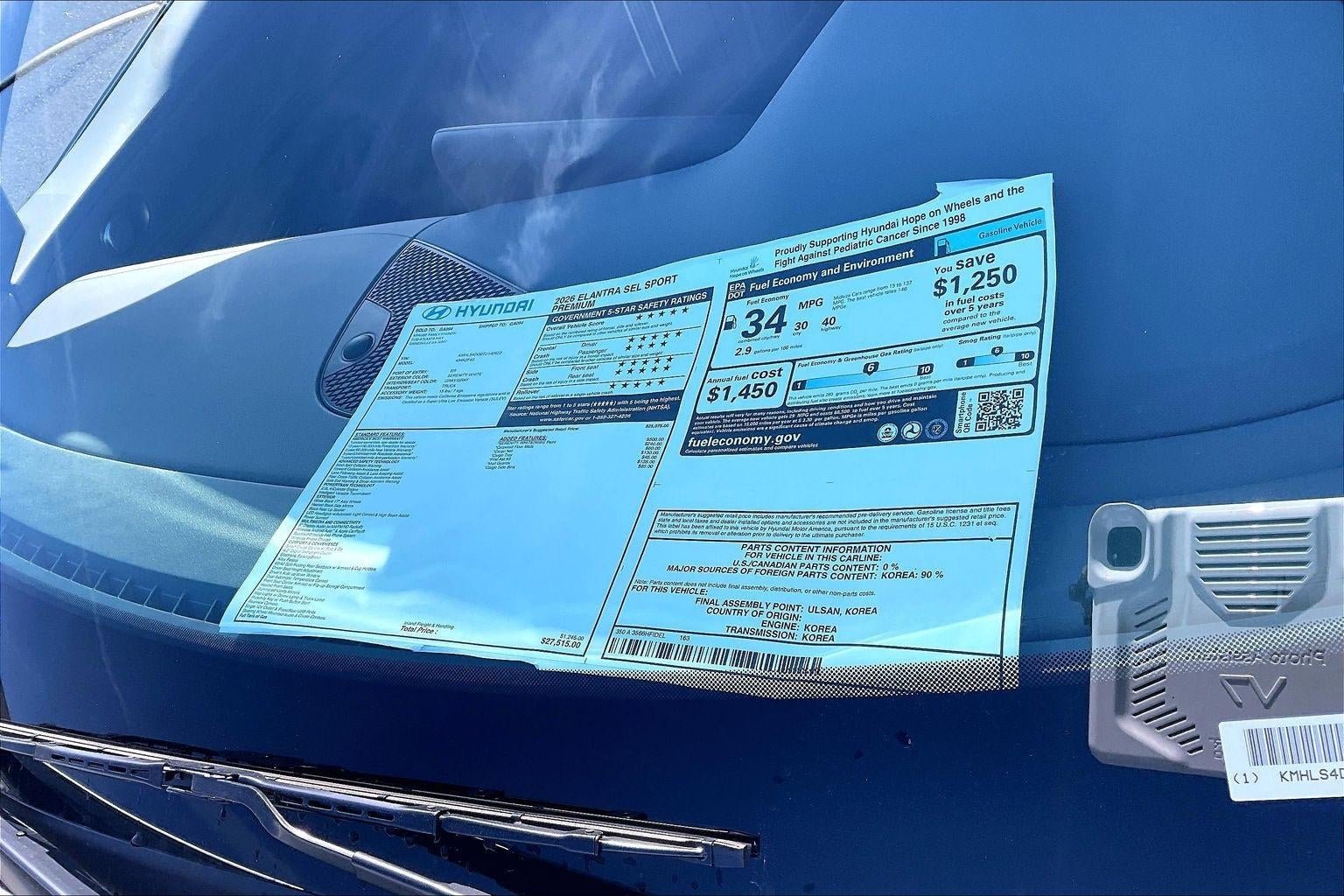 2026 Hyundai ELANTRA SEL Sport Premium