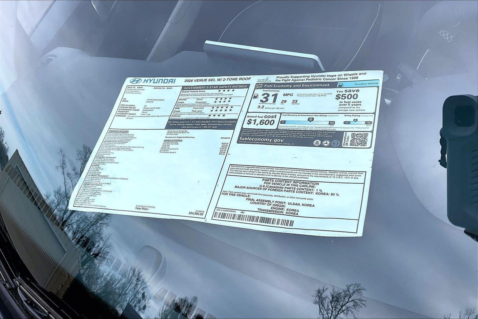 2026 Hyundai VENUE SEL W/Two-Tone Roof