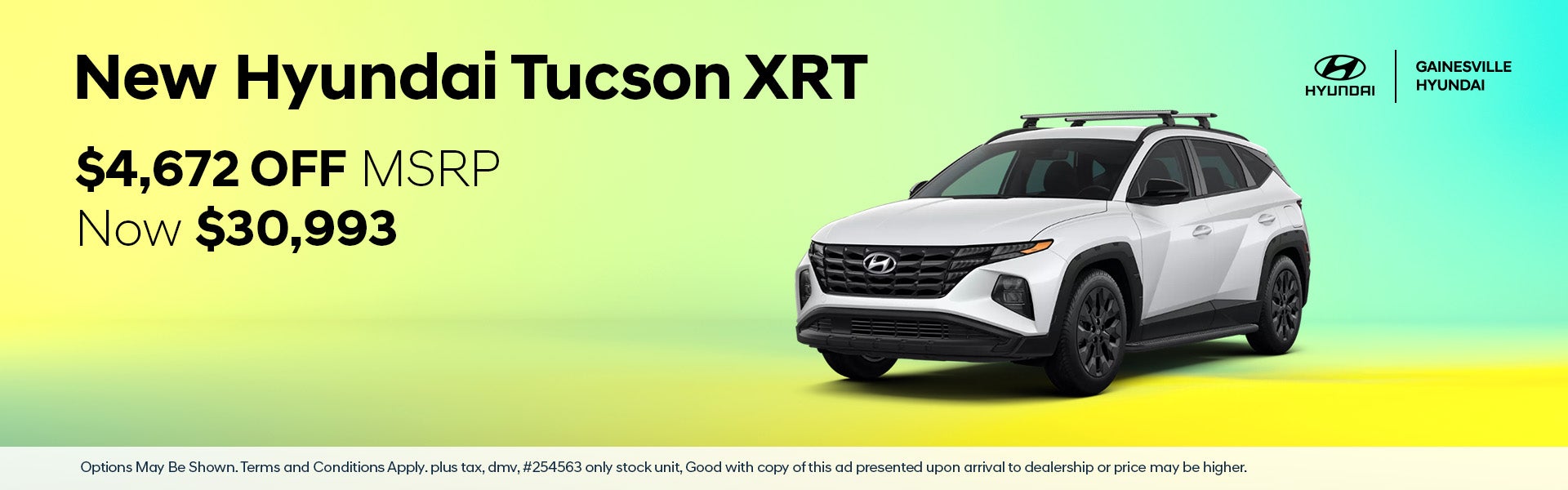 New Hyundai Tucson XRT $4672 off MSRP